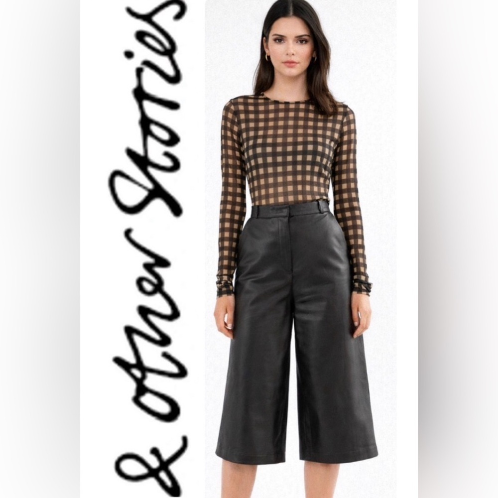 - & Other Stories Leather Cullote shorts- size 2 $299. Bermuda shorts
